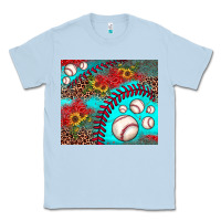 Dusty Blue baseball leopard turquoise sunflower Classic Tee - JahusDesignShop