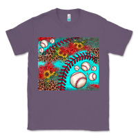 Lavender baseball leopard turquoise sunflower Classic Tee - JahusDesignShop