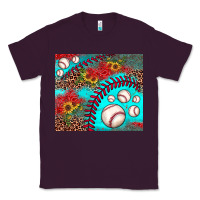 Plum baseball leopard turquoise sunflower Classic Tee - JahusDesignShop