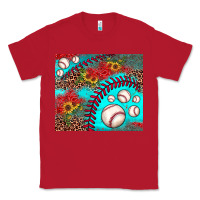 Red baseball leopard turquoise sunflower Classic Tee - JahusDesignShop