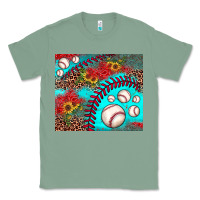 Sage baseball leopard turquoise sunflower Classic Tee - JahusDesignShop