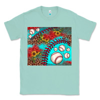 Seafoam baseball leopard turquoise sunflower Classic Tee - JahusDesignShop