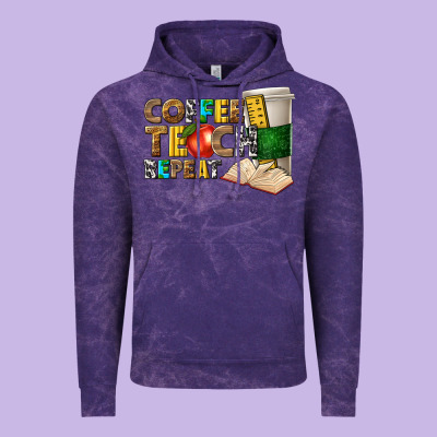 Coffee Teach Repeat Vintage Hoodie Designed By Texasbilliewilder