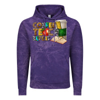 Cloud Purple coffee teach repeat Vintage Hoodie - texasbilliewilder