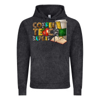 Vintage Black coffee teach repeat Vintage Hoodie - texasbilliewilder