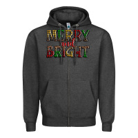 Charcoal Heather merry and bright Zipper Hoodie - AdoDesignShop