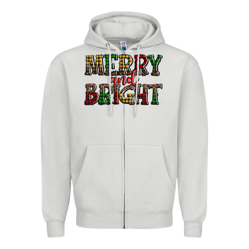 Merry And Bright Zipper Hoodie by AdoDesignShop | Teevron