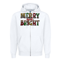 White merry and bright Zipper Hoodie - AdoDesignShop