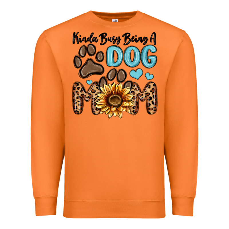 Kinda Busy Being A Dog Mom Premium Sweatshirt by MaliasSmallBusiness | Teevron