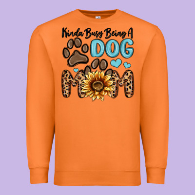 Kinda Busy Being A Dog Mom Premium Sweatshirt Designed By Maliassmallbusiness
