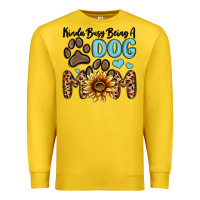 Lemon kinda busy being a dog mom Premium Sweatshirt - MaliasSmallBusiness