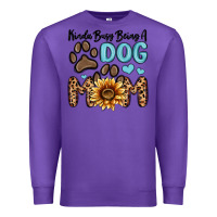 Purple kinda busy being a dog mom Premium Sweatshirt - MaliasSmallBusiness