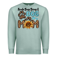 Seafoam kinda busy being a dog mom Premium Sweatshirt - MaliasSmallBusiness