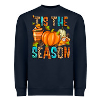 Navy 'tis the season fall Heavyweight Sweatshirt - Zillion Design Studio