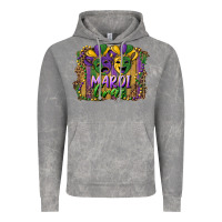 Cloud Rock mardi gras mask with leopard background Vintage Hoodie - RanaPortraitStore
