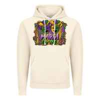 Vintage Artic mardi gras mask with leopard background Vintage Hoodie - RanaPortraitStore