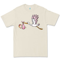 Bone stork with baby girl Premium Tee - BarkalooDesign