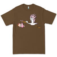 Cacao stork with baby girl Premium Tee - BarkalooDesign