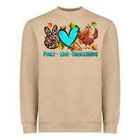 Mushroom peace love thanksgiving Heavyweight Sweatshirt - Zillion Design Studio