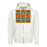 Oatmeal Heather hairboss 200z skinny sunflowers leopard hairdresser Zipper Hoodie - Artiststas