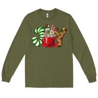 Army Green Joy Long Sleeve Tee - BundleAndBundleShop