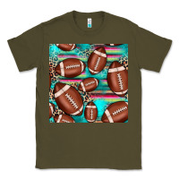 Army Green football leopard turquoise seamless pattern Classic Tee - JahusDesignShop