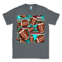 Football Leopard Turquoise Seamless Pattern Classic Tee | Teevron