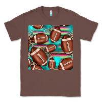 Chestnut football leopard turquoise seamless pattern Classic Tee - JahusDesignShop