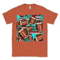 Copper football leopard turquoise seamless pattern Classic Tee - JahusDesignShop