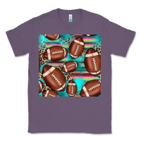 Lavender football leopard turquoise seamless pattern Classic Tee - JahusDesignShop