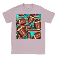 Lilac football leopard turquoise seamless pattern Classic Tee - JahusDesignShop