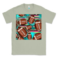 Matcha football leopard turquoise seamless pattern Classic Tee - JahusDesignShop