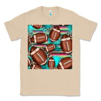 Mushroom football leopard turquoise seamless pattern Classic Tee - JahusDesignShop