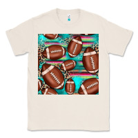 Natural football leopard turquoise seamless pattern Classic Tee - JahusDesignShop