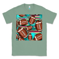 Sage football leopard turquoise seamless pattern Classic Tee - JahusDesignShop