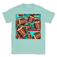 Seafoam football leopard turquoise seamless pattern Classic Tee - JahusDesignShop