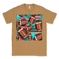 Toasted Coconut football leopard turquoise seamless pattern Classic Tee - JahusDesignShop
