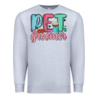Heather Grey pet groomer Premium Sweatshirt - MaliasSmallBusiness
