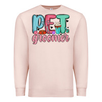 Pale Pink pet groomer Premium Sweatshirt - MaliasSmallBusiness