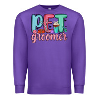 Purple pet groomer Premium Sweatshirt - MaliasSmallBusiness