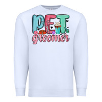 White pet groomer Premium Sweatshirt - MaliasSmallBusiness