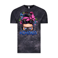 Cloud Black ohana stitch messy bun Vintage Tee - Zillion Design Studio