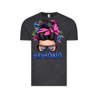 Vintage Black ohana stitch messy bun Vintage Tee - Zillion Design Studio