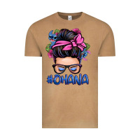 Vintage Camel ohana stitch messy bun Vintage Tee - Zillion Design Studio