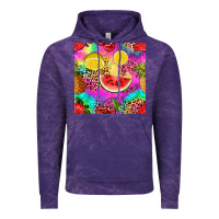 Cloud Purple fruits leopard tie dye seamless pattern Vintage Hoodie - Zillion Design Studio