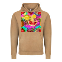 Vintage Camel fruits leopard tie dye seamless pattern Vintage Hoodie - Zillion Design Studio