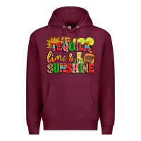 Burgundy tequila lime and sunshine Premium Hoodie - LillyAllenDesigns