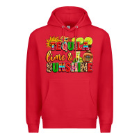 Red tequila lime and sunshine Premium Hoodie - LillyAllenDesigns