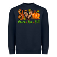 Navy peace love fall Heavyweight Sweatshirt - Zillion Design Studio