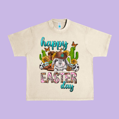Happy Easter Day Rodeo Urban Heavy Tee Designed By Neo Western